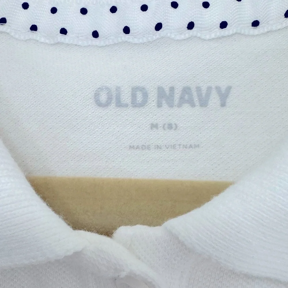 📚✏️ Old Navy School Uniform Jersey Knit Polo Shirt for Girls’ White M